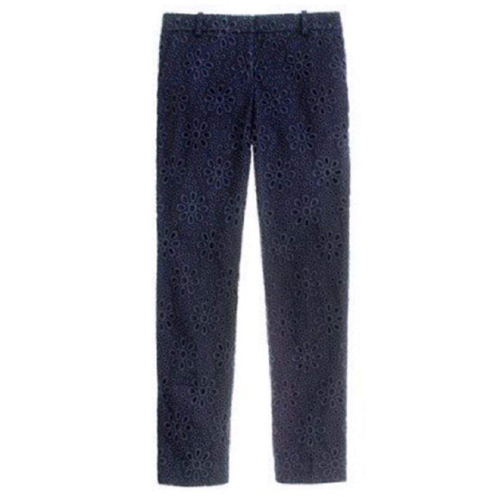 J. Crew Cafe Capri in Daisy Eyelet Size 4 GUC